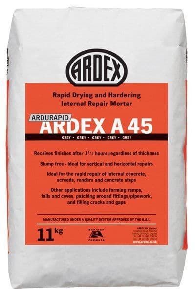 ARDEX ARDURAPID A 45 Rapid Drying Internal Repair Mortar | £15.38 + Vat