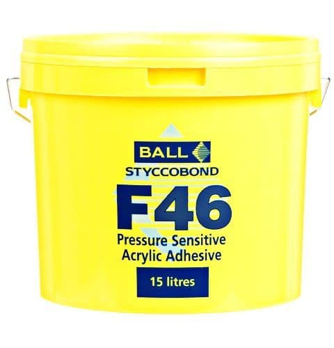 F Ball Styccobond F46 15 Ltr Pressure Sensitive Acrylic Adhesive | £70.47 + Vat